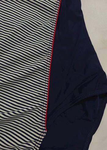 Çizgili ve Lacivert İnce Askılı Mayo - Görsel 2