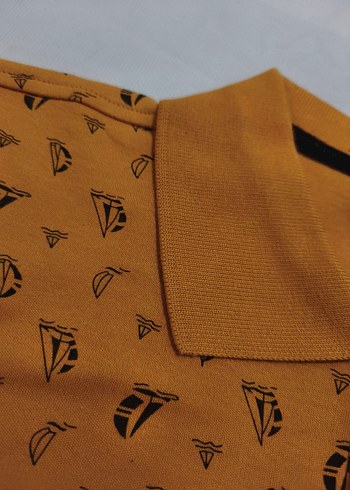 Baskılı Kısa Kollu Polo Tişört - Görsel 3