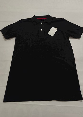 Siyah Düğmeli Kısa Kollu Erkek Polo Tişört - Görsel 3