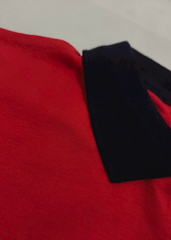 Kırmızı Düğmeli Erkek Polo Tişört - Görsel 3