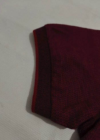 Bordo Kısa Kollu Polo Tişört - Görsel 4
