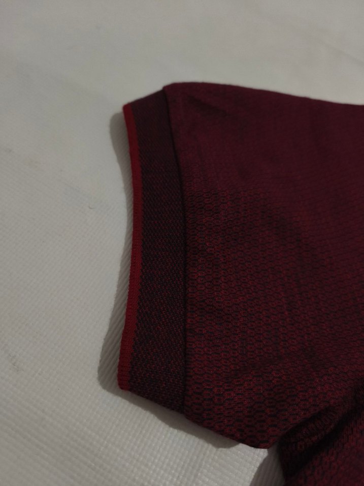 Bordo Kısa Kollu Polo Tişört - Görsel 4