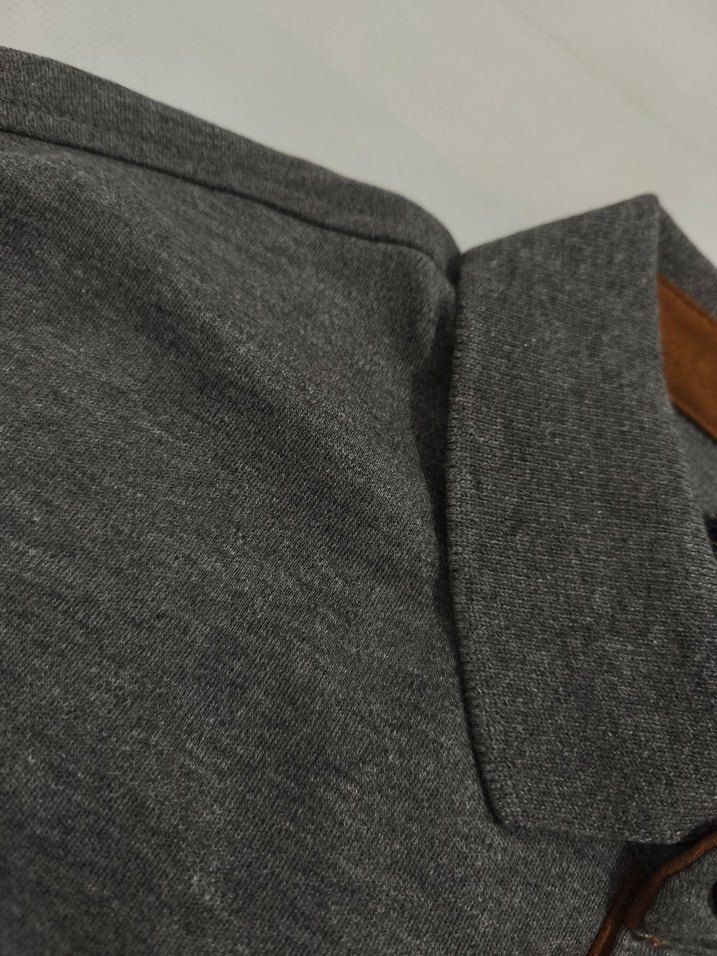 Gri Erkek Polo Yaka Kısa Kollu Tişört - Görsel 2