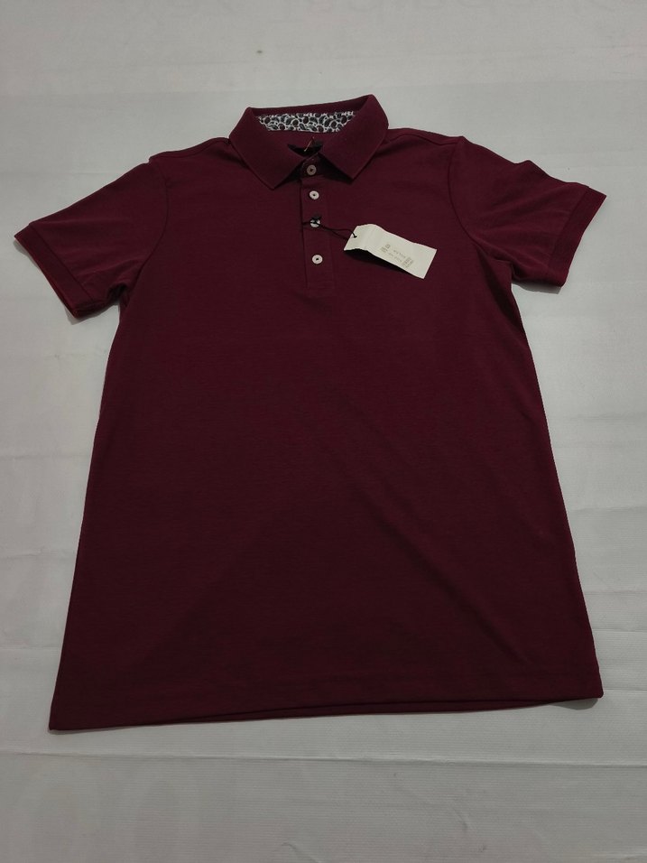 Bordo Kısa Kollu Polo Tişört - Görsel 4