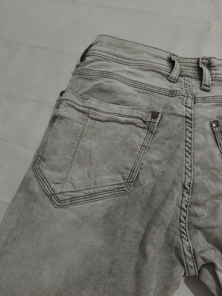 Erkek Gri Denim Regular Fit Jean - Görsel 2