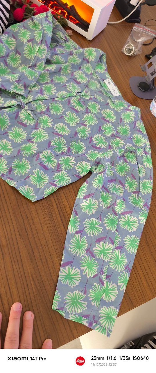 Yeşil Çiçek Desenli Uzun Bohem çocuk - Görsel 2