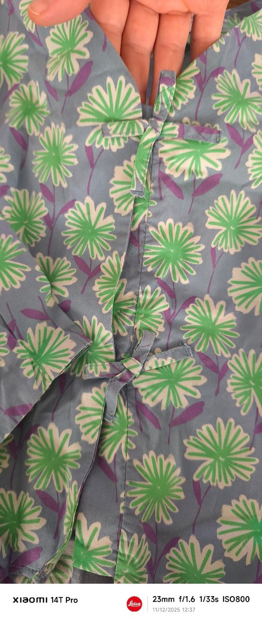 Yeşil Çiçek Desenli Uzun Bohem çocuk - Görsel 3