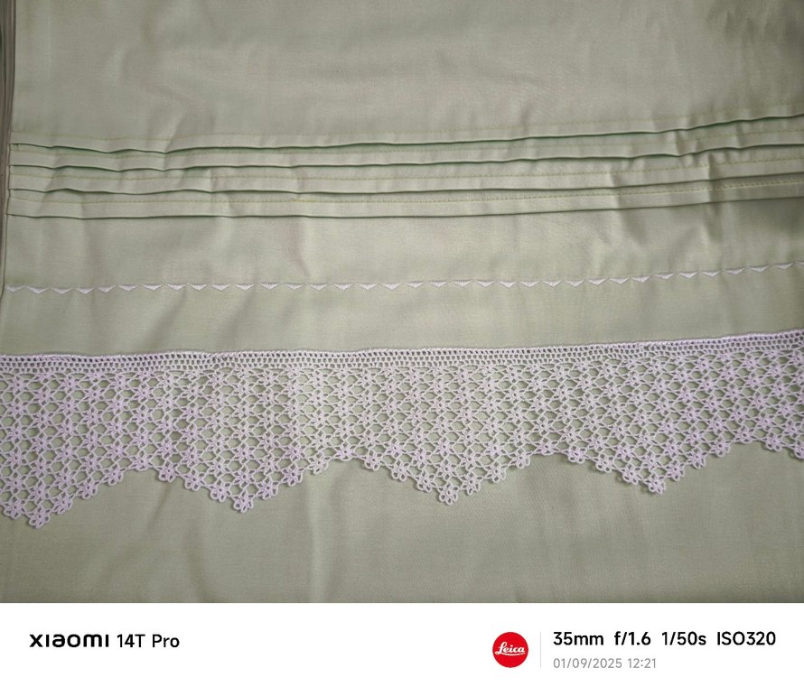 El İşçiliği Dantel Kenar Detaylı Kumaş - Görsel 3