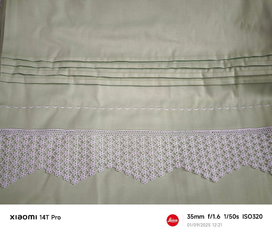 El İşçiliği Dantel Kenar Detaylı Kumaş - Görsel 2