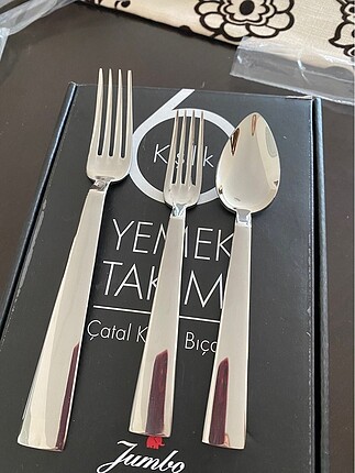 Jumbo yemek çatılı tatlı çatalı tatlı kaşığı