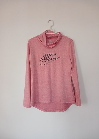 Pembe Nike Yüksek Yakalı Kadın Sweatshirt