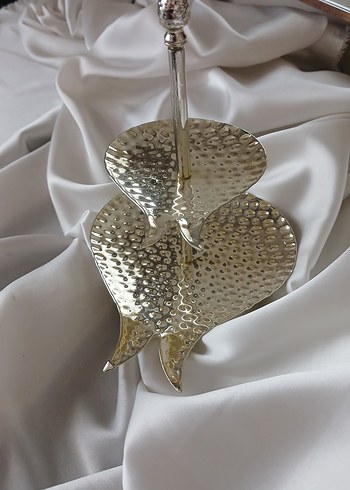 gold renk iki katlı sunumluk