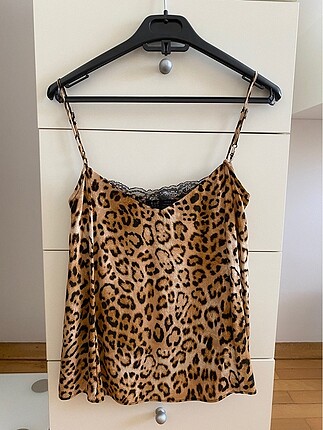 Zara Askili Leopar Desenli Bluz