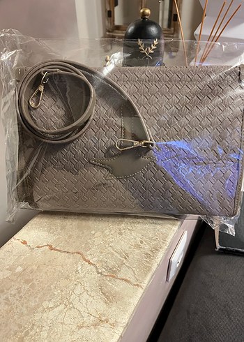 Bej Deri Kadın Çanta - Modern Klasik - Görsel 4