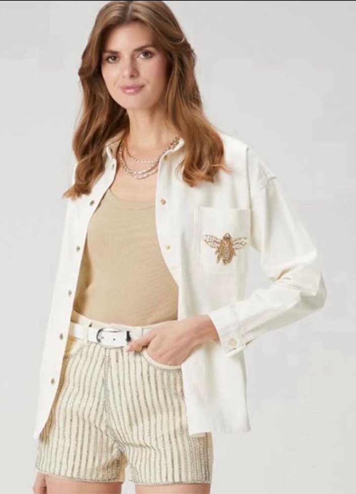 Denim ceket/gömlek - Görsel 3