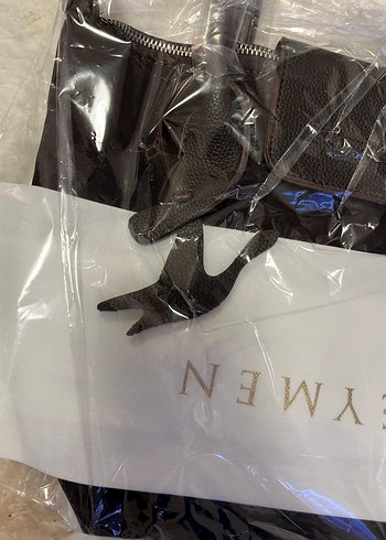 Siyah kanvas Tokalı Kadın Omuz Çantası - Görsel 7