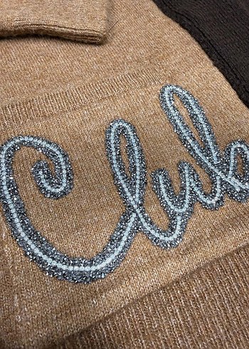 Kahverengi Nakışlı Triko Kadın Hırka - Görsel 18