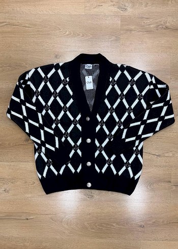 Lacivert Ekoseli Triko Kadın Hırka - Görsel 20