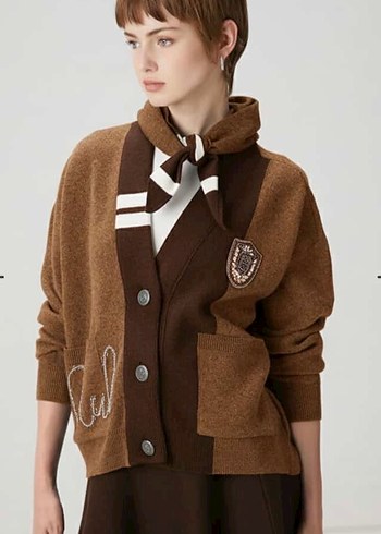 Kadın Kahverengi Hırka - Görsel 4