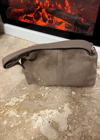 Kahverengi Süet Kadın Çanta - Görsel 2