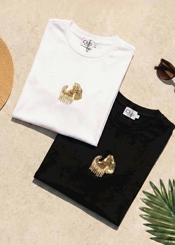 SiyahPayetli Kadın Tişört - Görsel 2