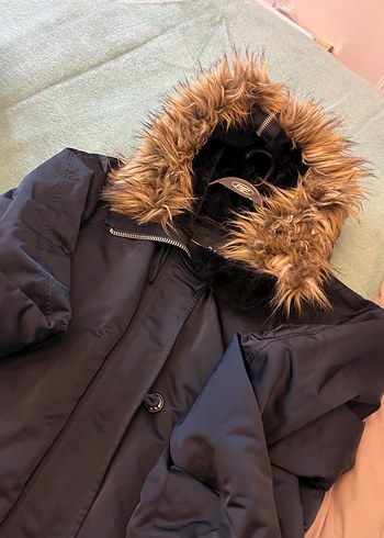 Kürklü Kapüşonlu Kadın Kış Montu GAP - Görsel 17