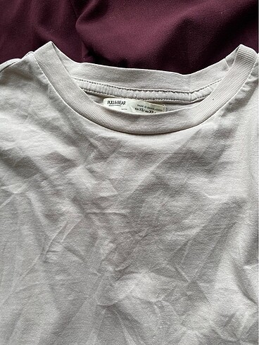 Pull and Bear Pull and bear taş rengi t shirt