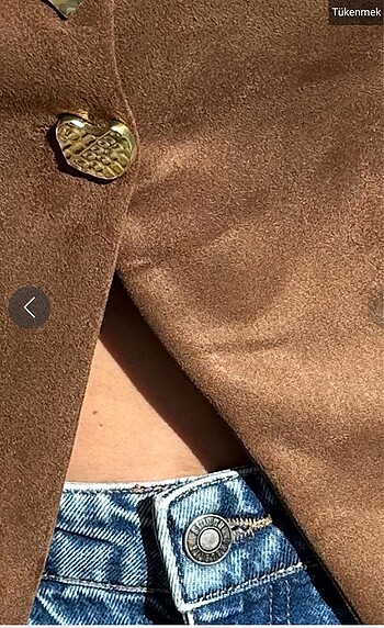 s Beden Zara model taba gold düğme Nubuk yelek