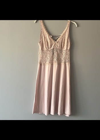 Bej Dantel Detaylı gecelik - Görsel 2