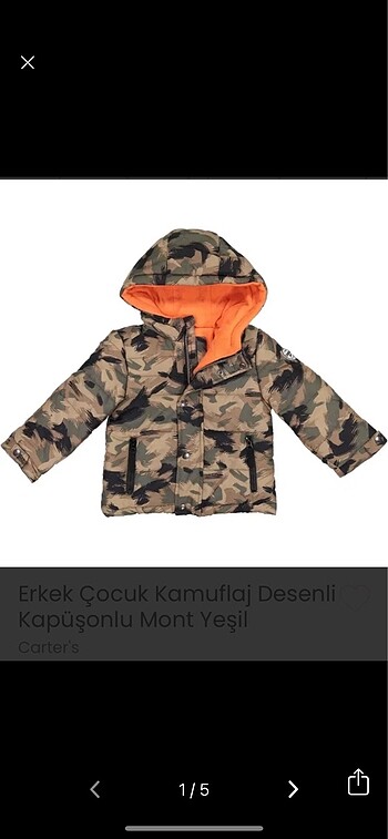 Erkek bebek mont