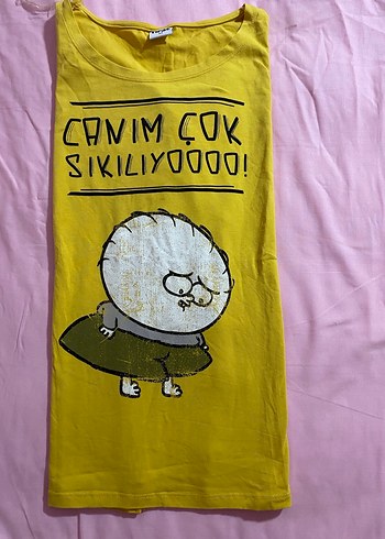 Sarı Baskılı yarım Kollu(hamile ürünü değildir ama kullanabilir) - Görsel 3