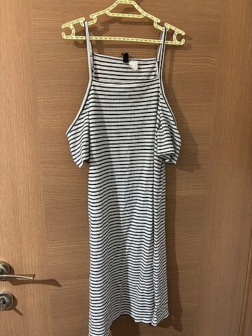 h&m çizgili elbise
