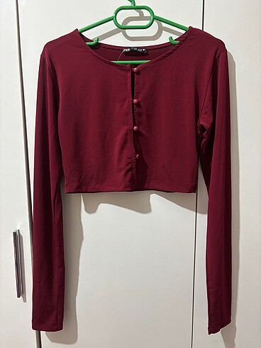 zara bordo crop