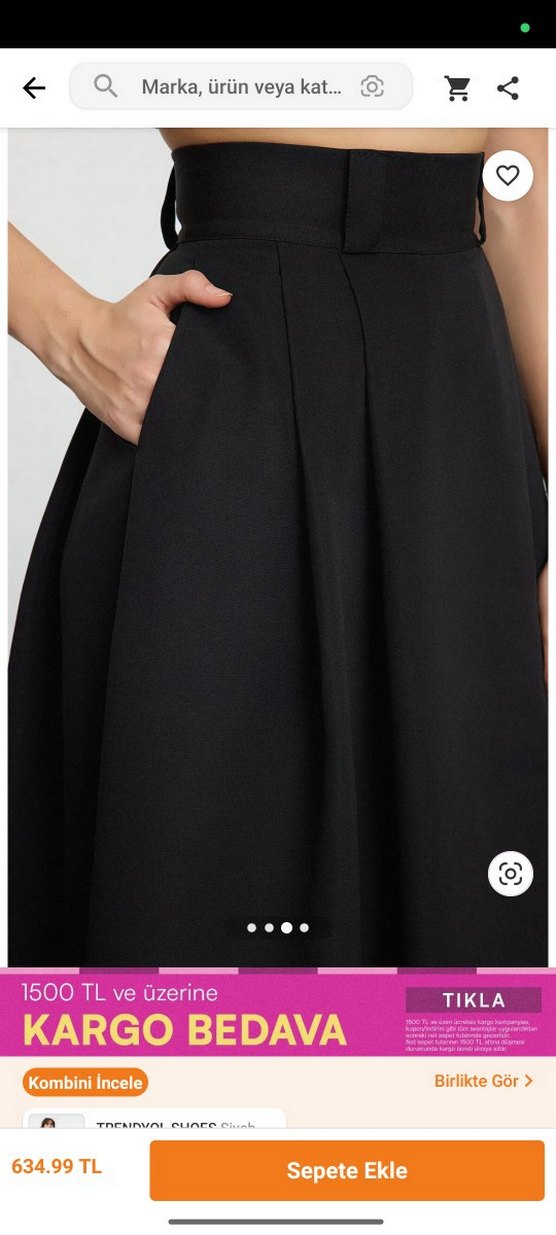 Siyah Uzun etek - Görsel 2