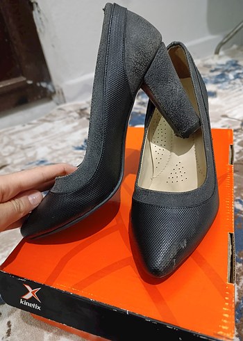 Siyah Yılan Desenli Topuklu Stiletto - Görsel 2