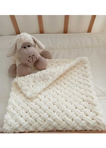 Çocuklar için Örgü Desenli Battaniye - Görsel 2