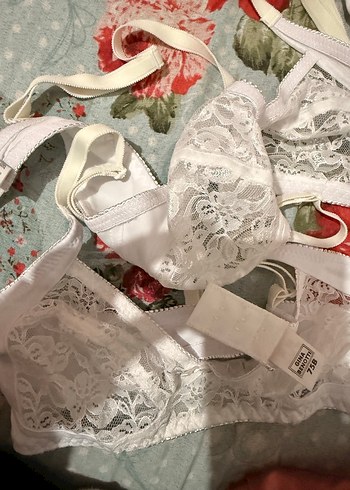 Beyaz Vintage Dantel Sütyen - Görsel 6