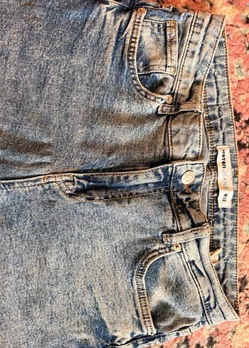 Gri Mavi Bağlamalı Gevşek Kesim Kadın Kot Şort - Görsel 6