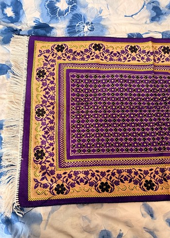 Mor Desenli Geleneksel Halı seccade - Görsel 5