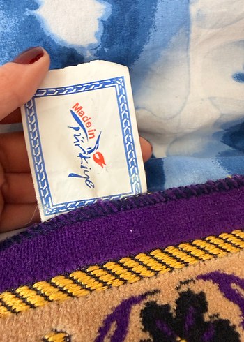 Mor Desenli Geleneksel Halı seccade - Görsel 3