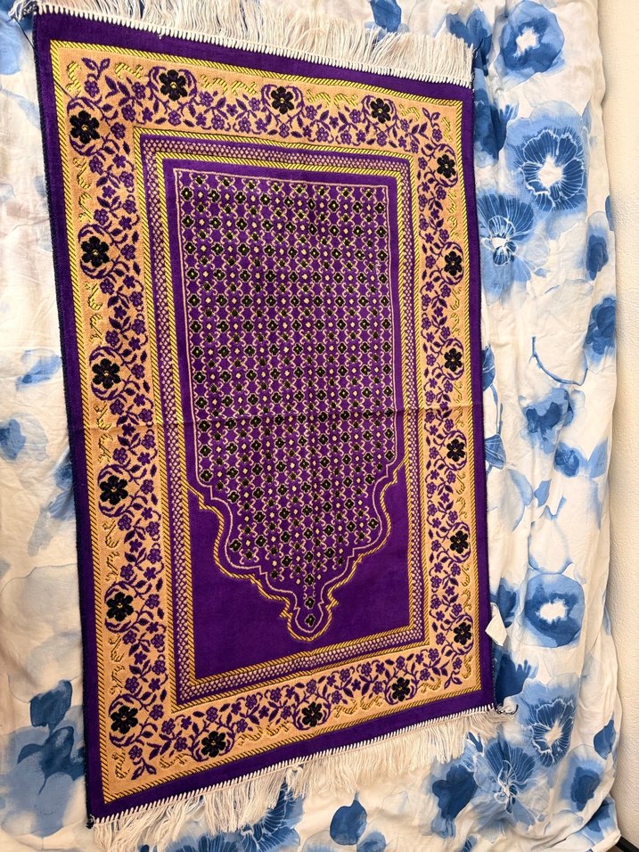 Mor Desenli Geleneksel Halı seccade - Görsel 2