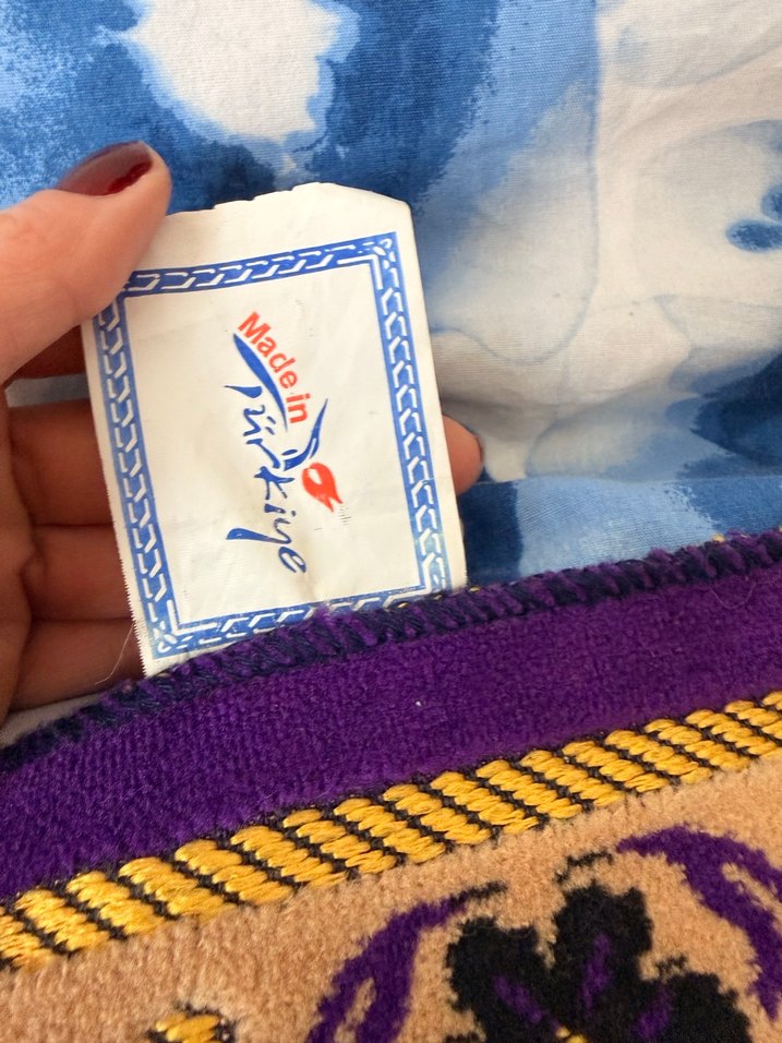 Mor Desenli Geleneksel Halı seccade - Görsel 3