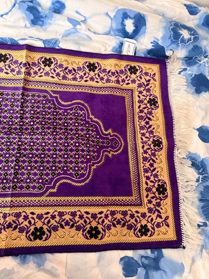 Mor Desenli Geleneksel Halı seccade - Görsel 4