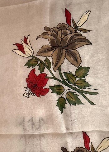 İğne oyası İşlemeli Bej Bohem Kadın Şal - Görsel 3