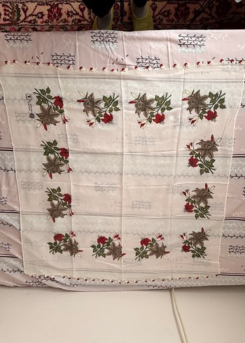 İğne oyası İşlemeli Bej Bohem Kadın Şal - Görsel 4