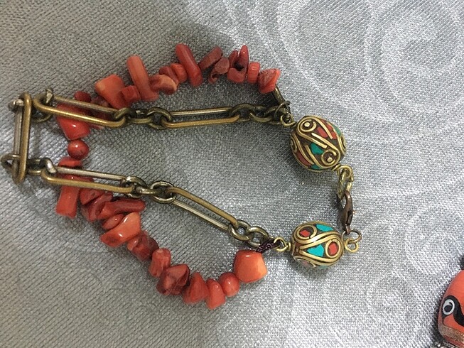 Tasarımcı Mercan ve özel hint el yapımı boncuk