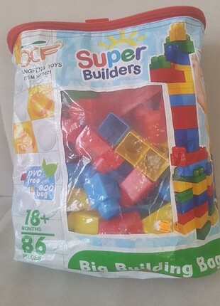 40 Parça Büyük Boy Çantalı Lego Seti + 55 havuz topu