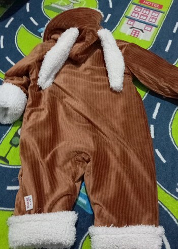 Kahverengi Kürklü Bebek Tulum - Görsel 2