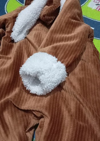 Kahverengi Kürklü Bebek Tulum - Görsel 4