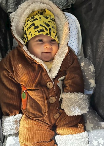 Kahverengi Kürklü Bebek Tulum - Görsel 6